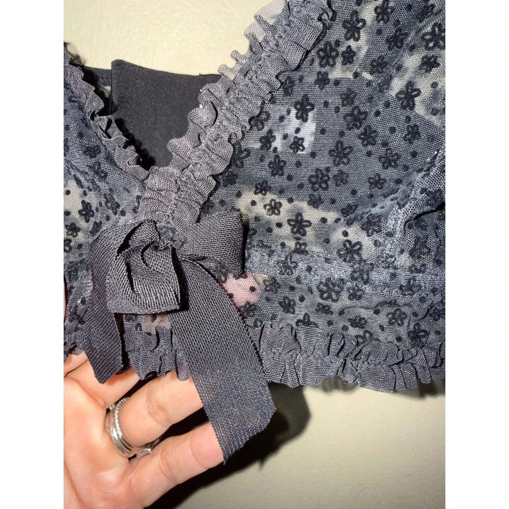 Aerie Real Good Show Off Ruffle Bralette L Coquette Romantic Dainty